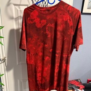lululemon athletica LTT Red Tie-Dye Short Sleeve Tee